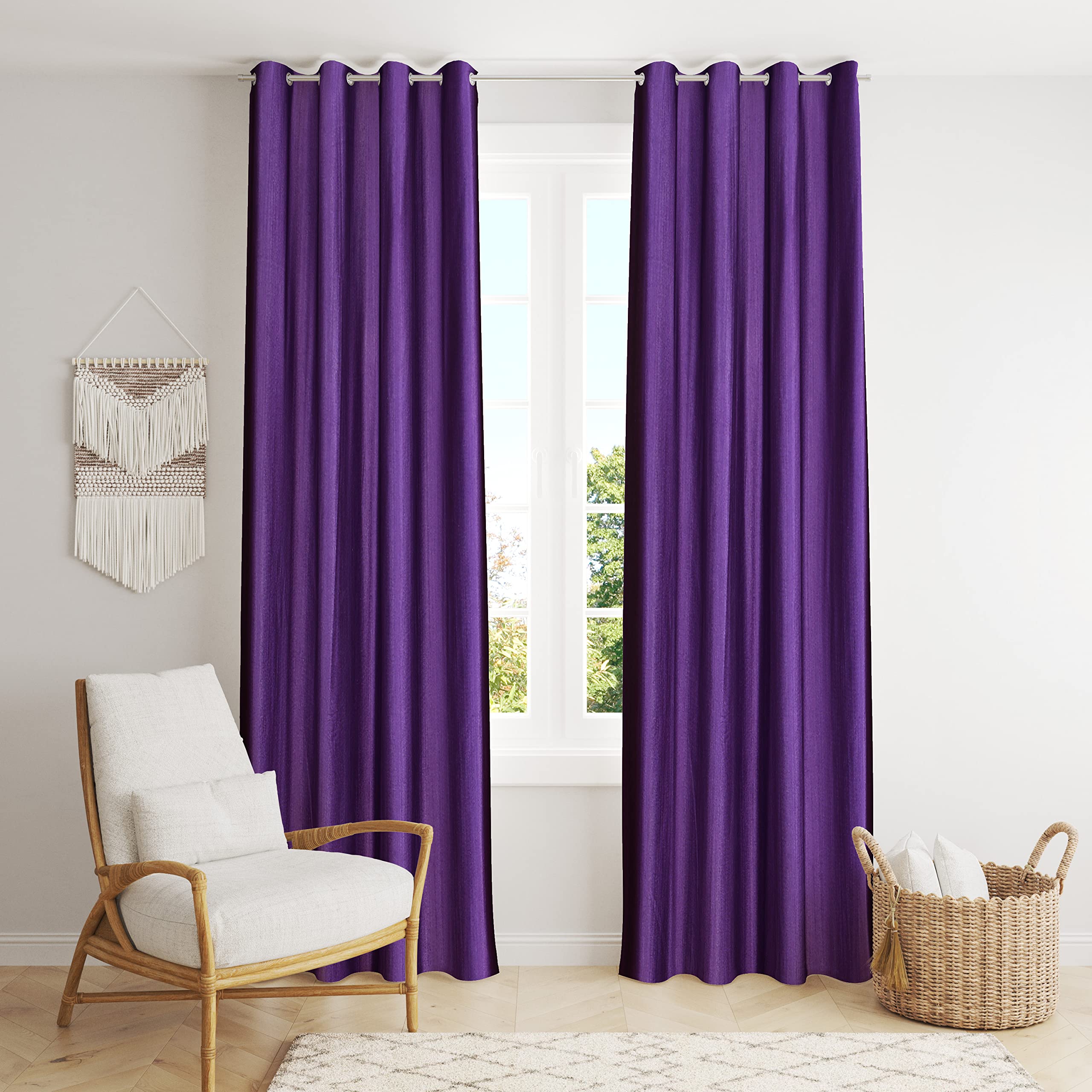 Buy JK Creation Designs Room Darkening Polyester Plain Long Crush