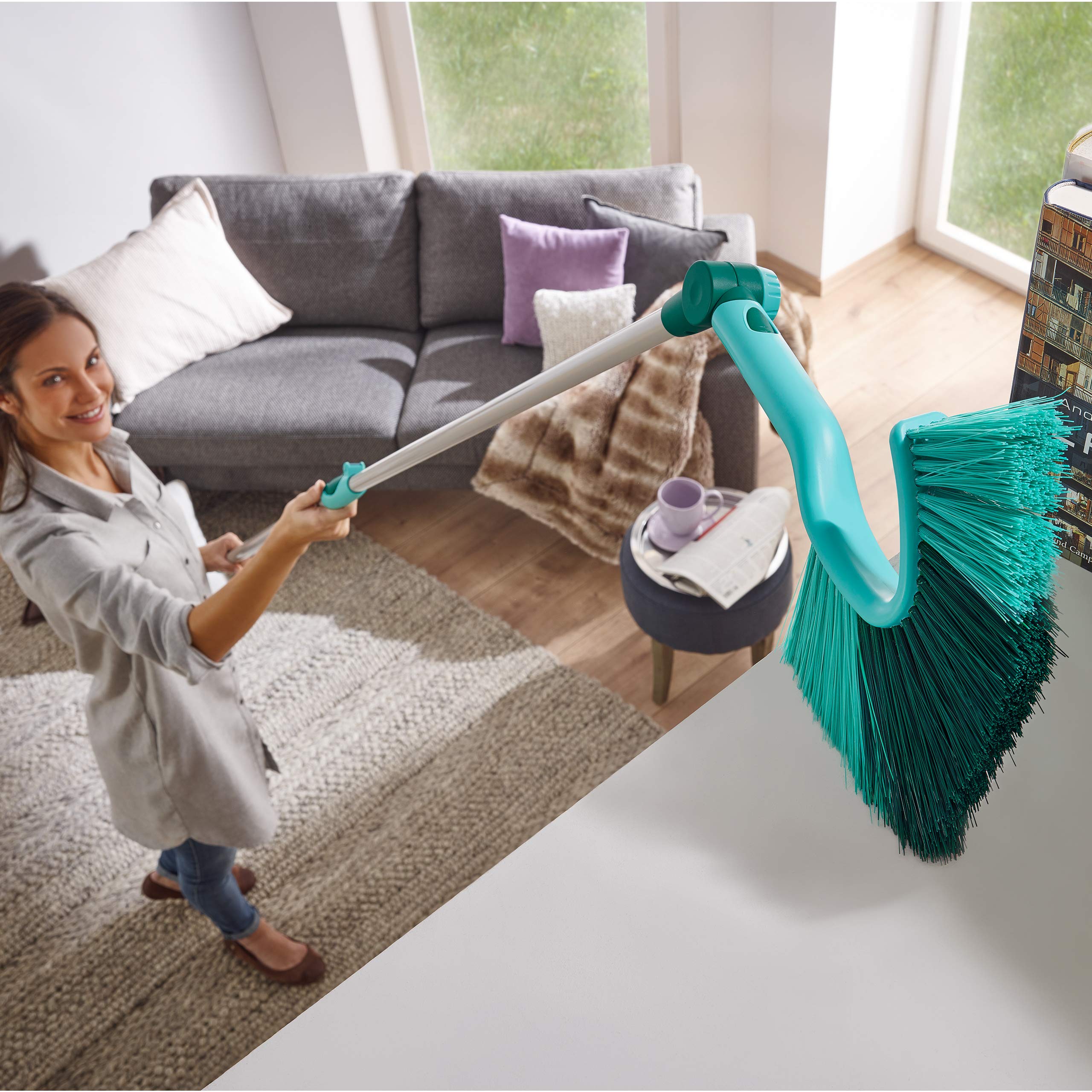 Leifheit Dusty 41524 Ragnatore Soffitto Muri Angoli Togli Ragnatele Anti Polvere Easy Click
