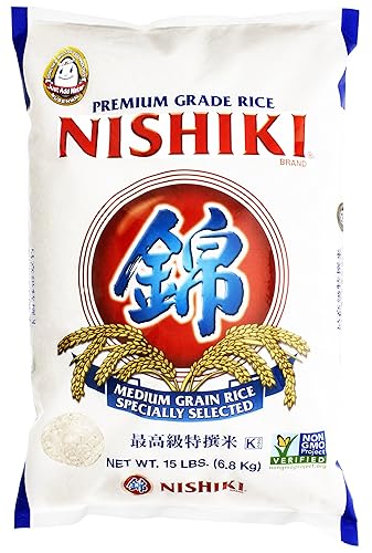 Nishiki Premium Rice, Medium Grain,15 Pound (Pack of 1) - 15 Pound (Pack of 1)