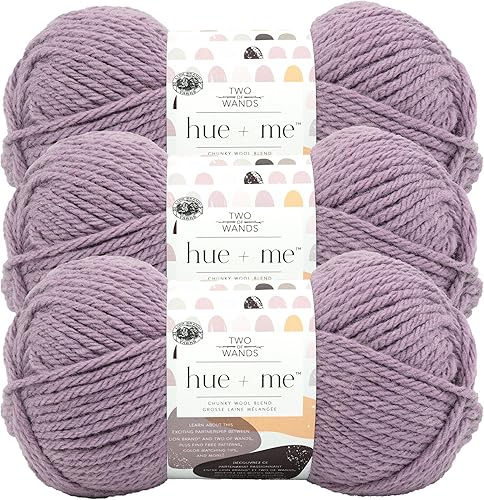 Vista 114 de Lion Brand Yarn, Hue + Me - Hilo grueso para tejer a ganchillo, tejer y manualidades, agave, paquete de 3