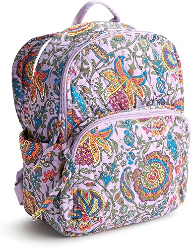 Vera Bradley Mochila pequeña Banbury de algodón prémium para mujer, Marrakesh, T
