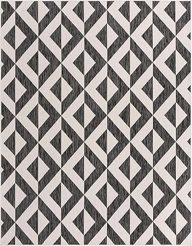 Vista 95 de Unique Loom Unique Loom Outdoor Collection - Alfombra de área - Napa (3 pies 3 pies, redonda, amarillo y aguamarina/amarillo)