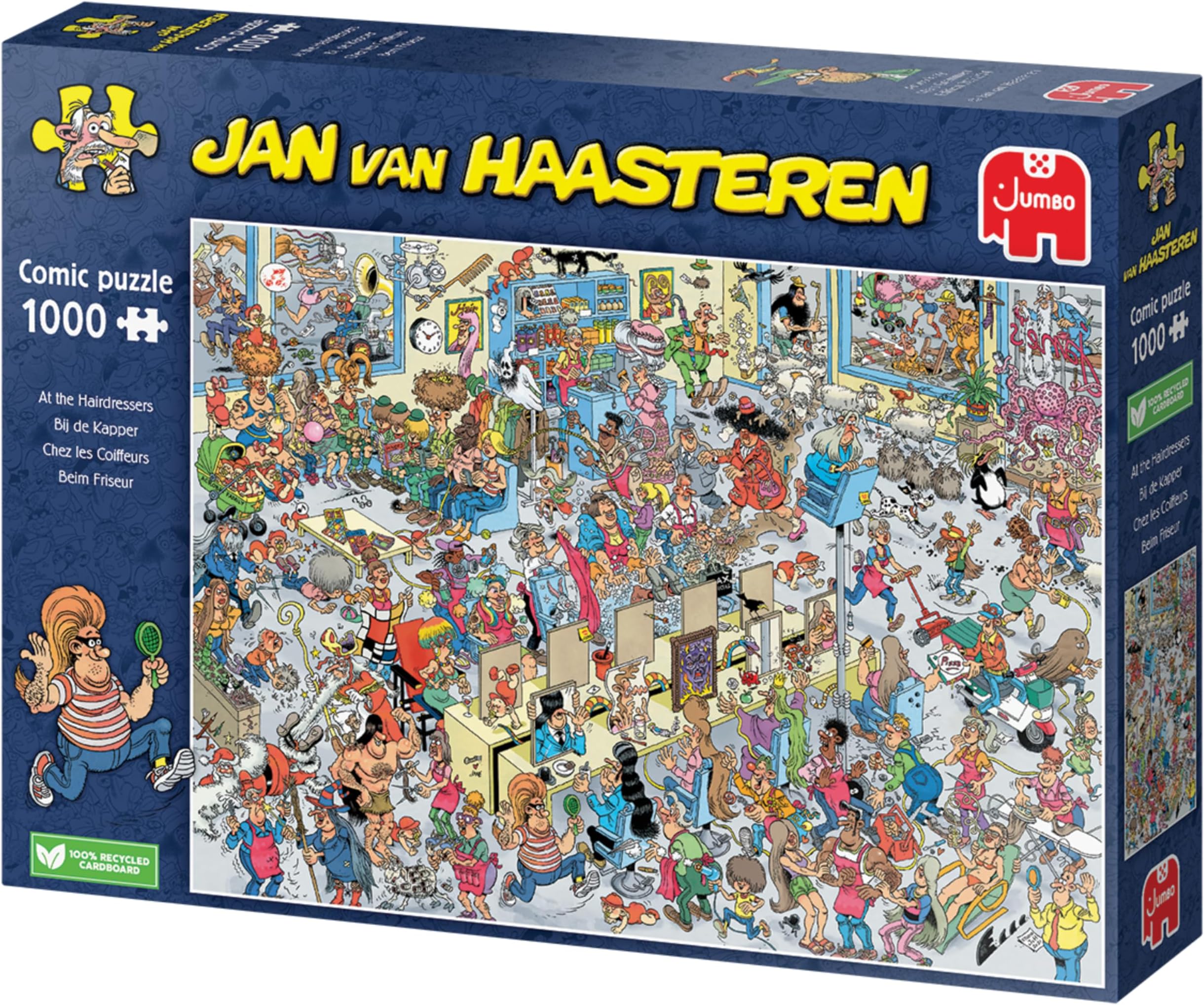 Jan van Haasteren At the Hairdressers Jigsaw Puzzle - Hilarious 1000 Piece Puzzle Featuring Signature Characters - Jumbo