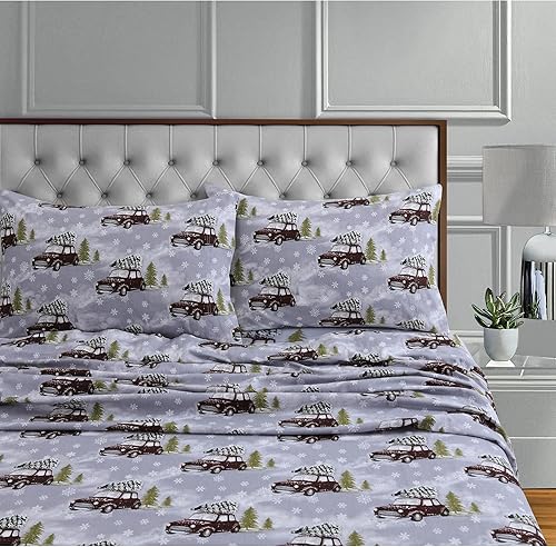 Miniatura 25 de Tribeca Living Sábanas de franela tamaño individual, bolsillo profundo, 100% algodón, 170 GSM, bolsillo extra profundo de 24 pulgadas, juego de