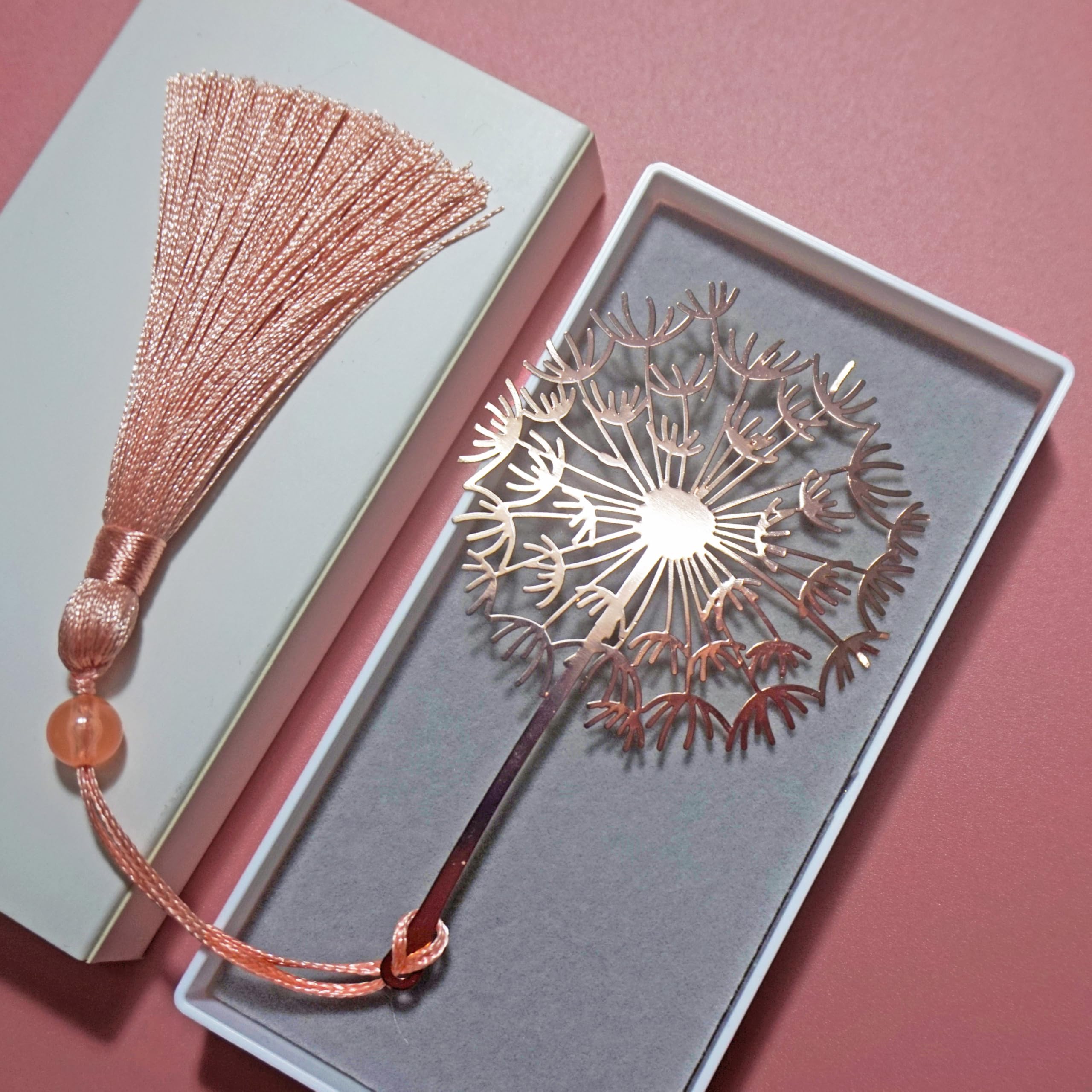 Yocuzee Metal Bookmarks with Exquisite Box, Gifts for Women, Valentine's Day Birthday Present for Teenage Girls Ladies Her, Bookmark for Mum Wife Grandma Teacher Friends Book Lovers (Dandelion)