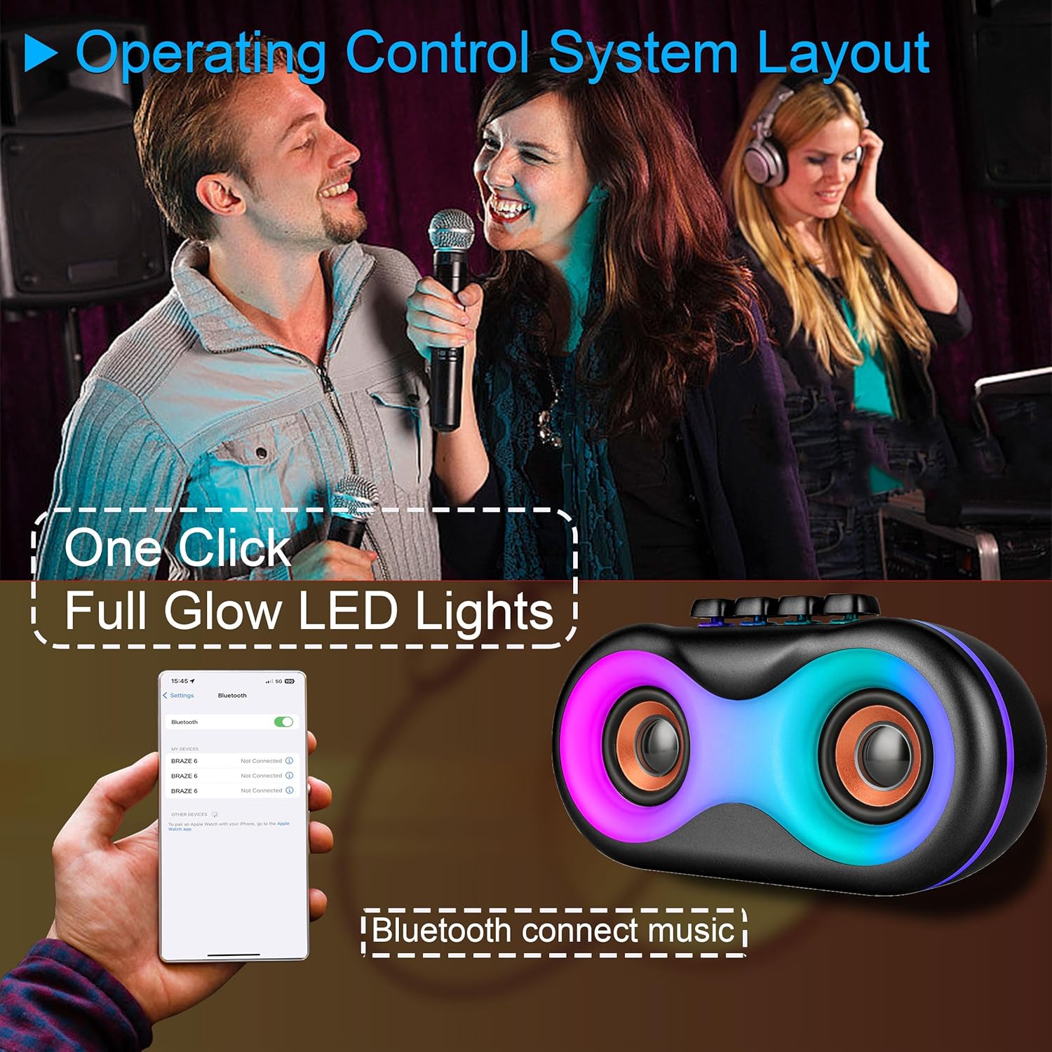 Chidzitiro chekubatanidza Bluetooth panharembozha iri pedyo nespika yeBRAZE-6