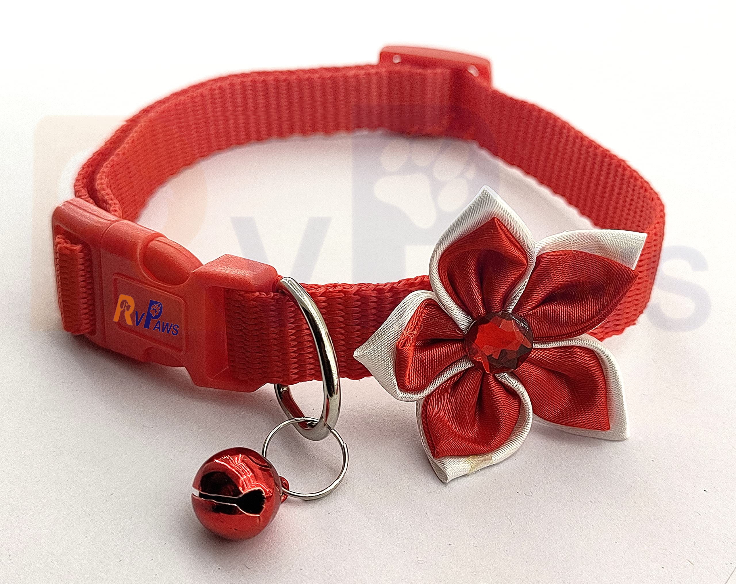 RvPaws Dog Collar with Bell-Bow Tie Cute Safety Collars for Puppies and Small Dogs, Adjustable Cat Collar Flower Design (Small, 15 MM, Red) (B0BY359DM2) Amazon Price History, Amazon Price Tracker