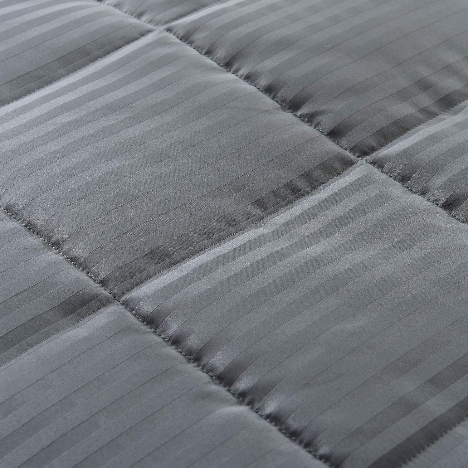 downluxe Lightweight King Down Alternative Blanket with Satin Trim, Gray, 90 X 108 Inch : Home & Kitchen