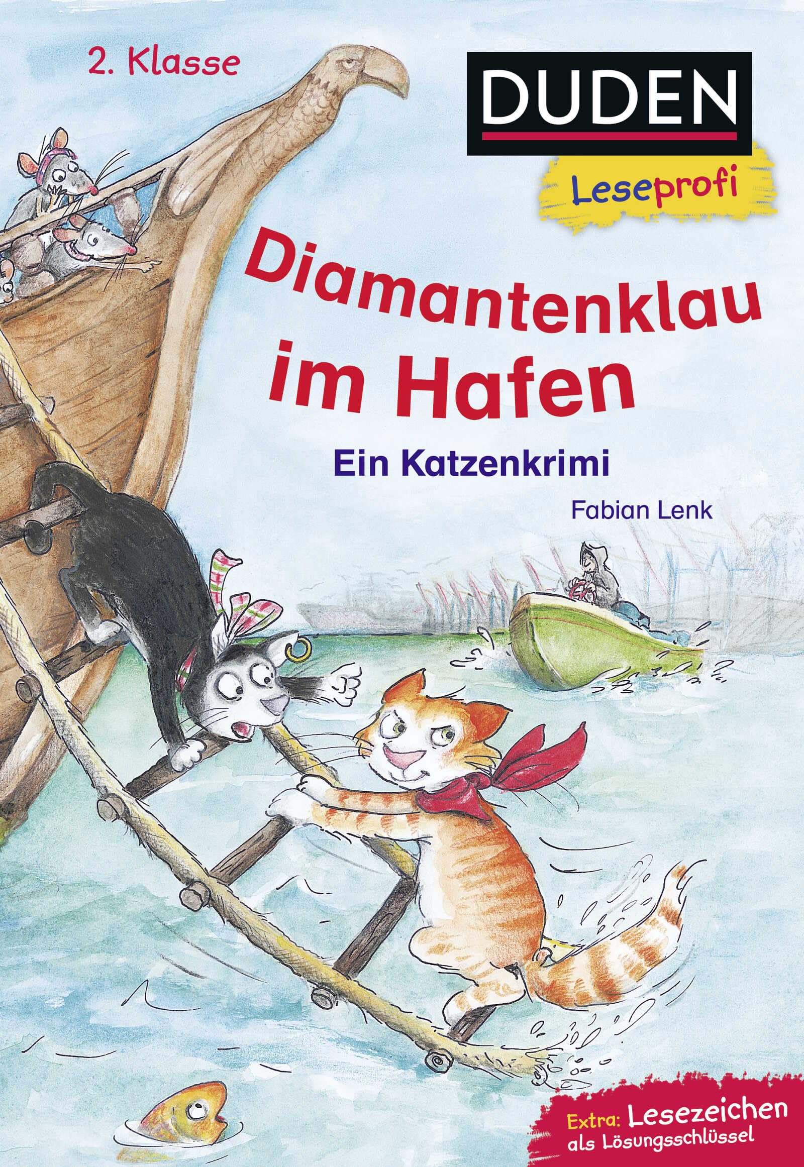 Duden Leseprofi - Diamantenklau im Hafen, 2. Klasse: Ein Katzenkrimi | Kinderbuch für Erstleser ab 7 Jahren
