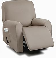 Vista 13 de ULTICOR Fundas para Sofá Reclinable de 8 Piezas, Fundas Elásticas de Hilo Teñido para Sofá Reclinable de 3 Cojines, Fundas Deslizables para Sofá