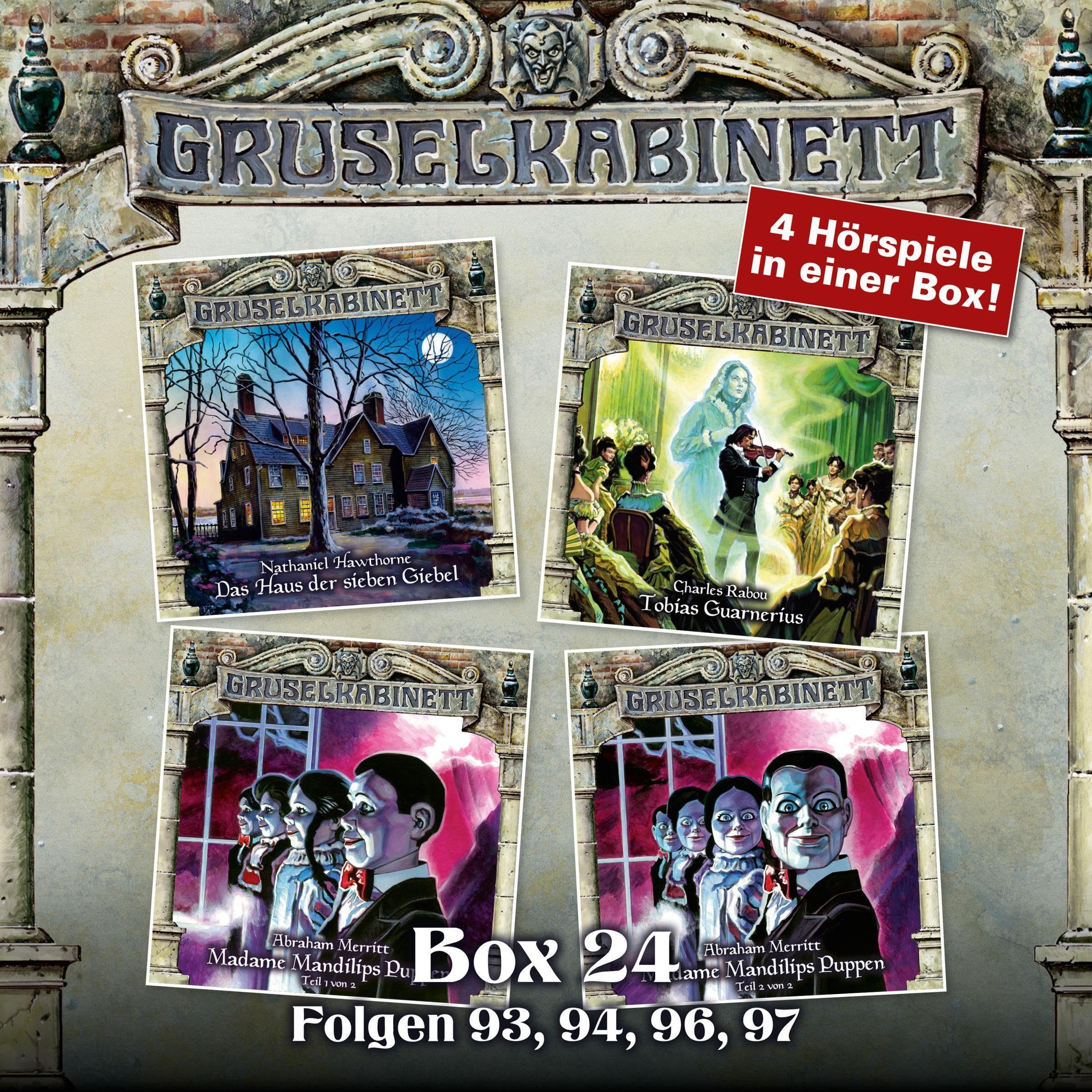 Cover art for Gruselkabinett Box 24 - Folgen 93, 94, 96, 97