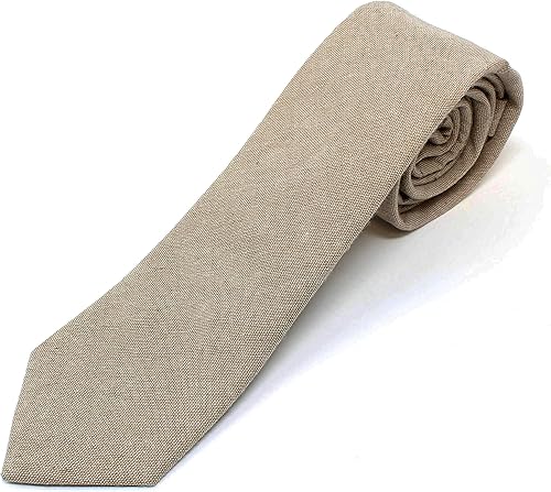 Corbata ajustada de algodĂłn Chambray para hombre estilo envejecido texturizado 2 12 pulgadas de ancho Corbata ajustada de algodĂłn Chambray para hombre estilo envejecido texturizado 2 12 pulgadas de ancho