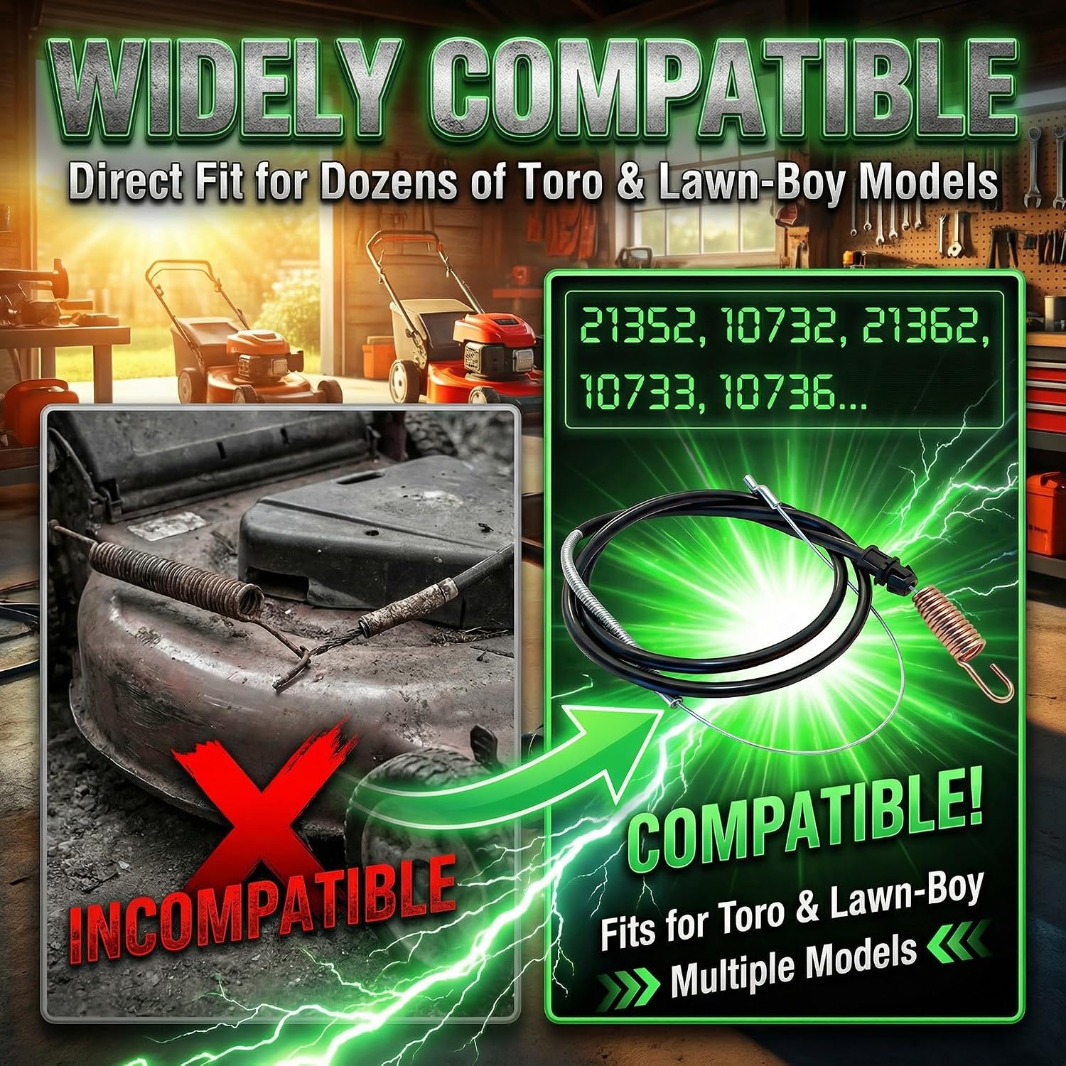 Traction Cable 127-0733 for Toro 21" Flex-Force Recycler and Mulching Mower