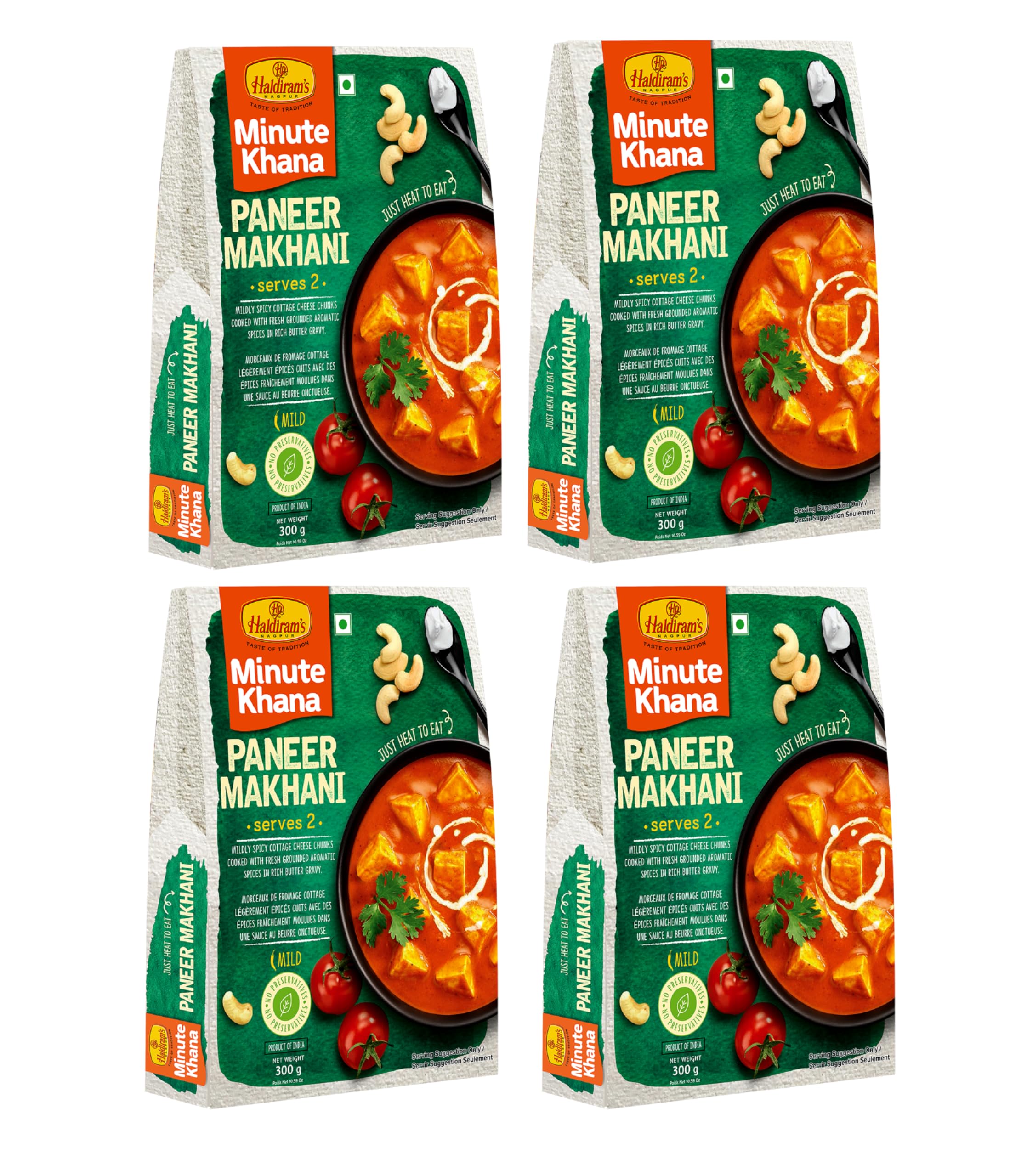 Haldirams Nagpur Ready To Eat Paneer Makhani 300g (Pack of 4) Combo (B0D4537LVD) Amazon Price History, Amazon Price Tracker