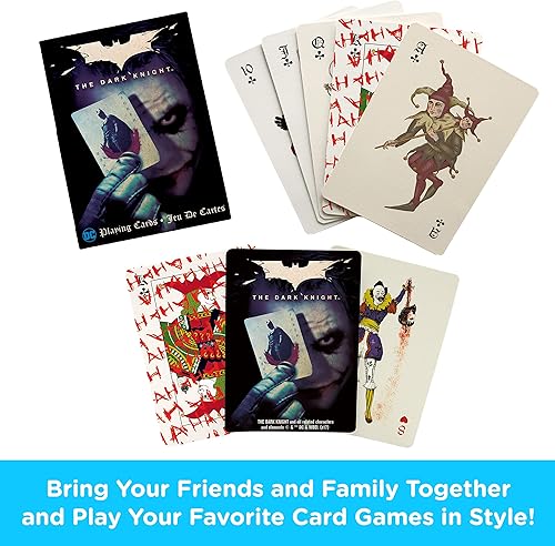 Miniatura 2 de AQUARIUS DC Comics Joker - Baraja de cartas con temática de Joker de caballero oscuro para tus juegos de cartas favoritos, mercancía y
