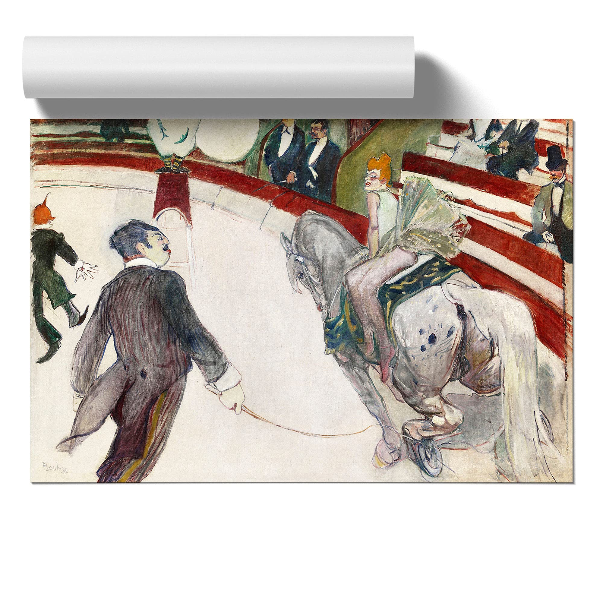 Big Box Art The Cirque Fernando by Henri De Toulouse-Lautrec Poster Wall Art Unframed Picture Print, A2 (59.4 x 42 cm), Beige, Grey, Brown