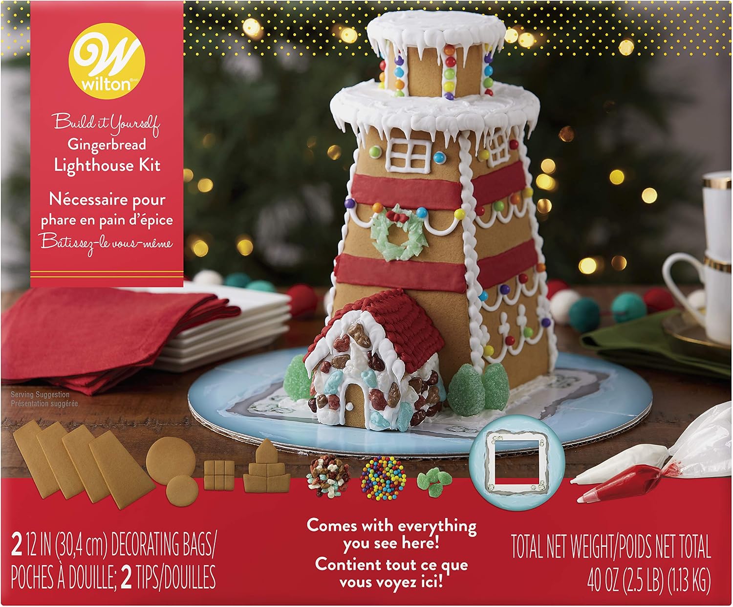Wilton Build-it-Yourself Gingerbread Lighthouse Decorating Kit