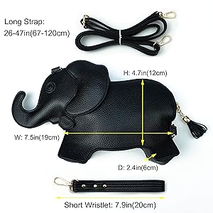 Rejolly Elephant Shaped Crossbody Bag for Women Gifts