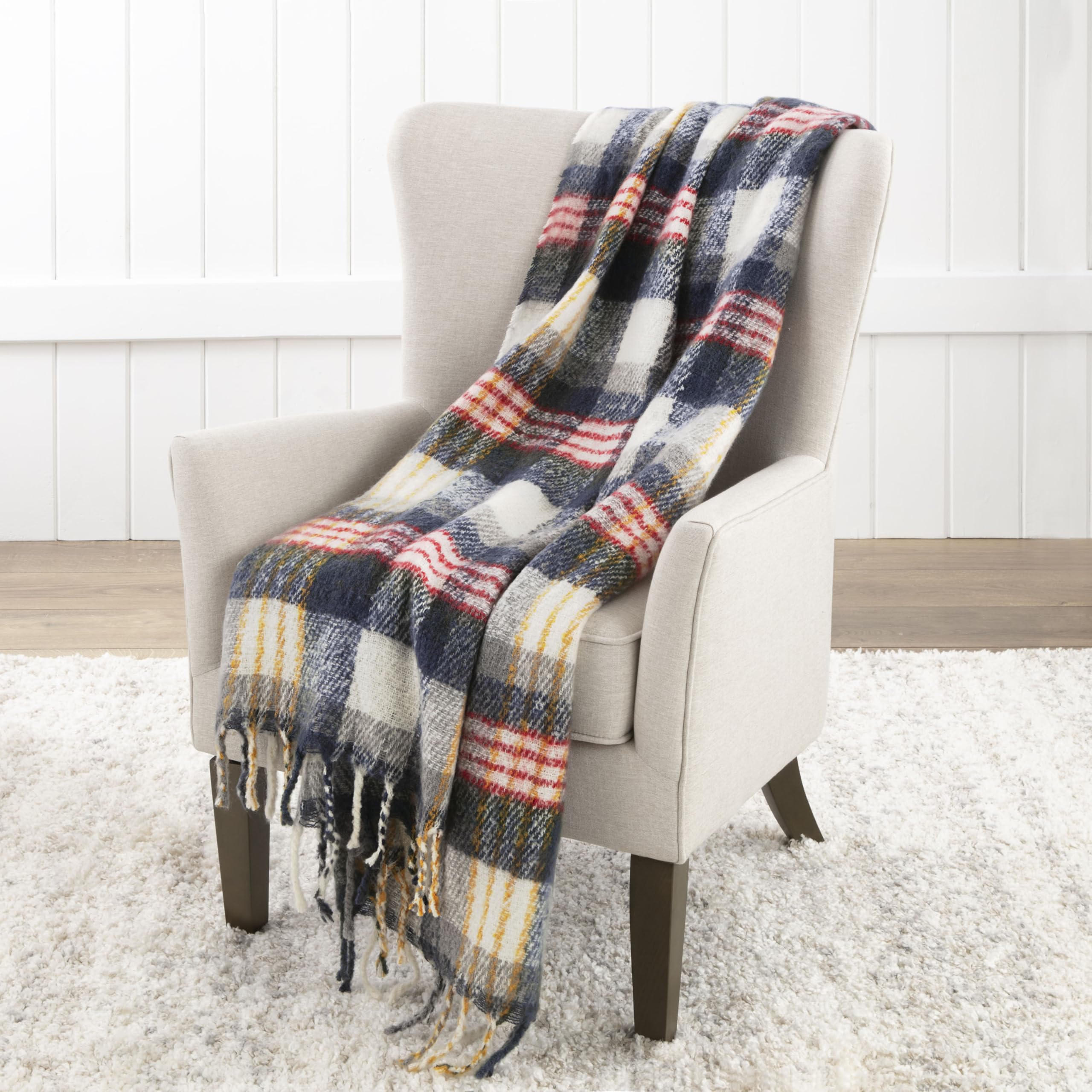 Amazon.com: Vellux Mohair Plaid Throw Throw/Multi : Home & Kitchen