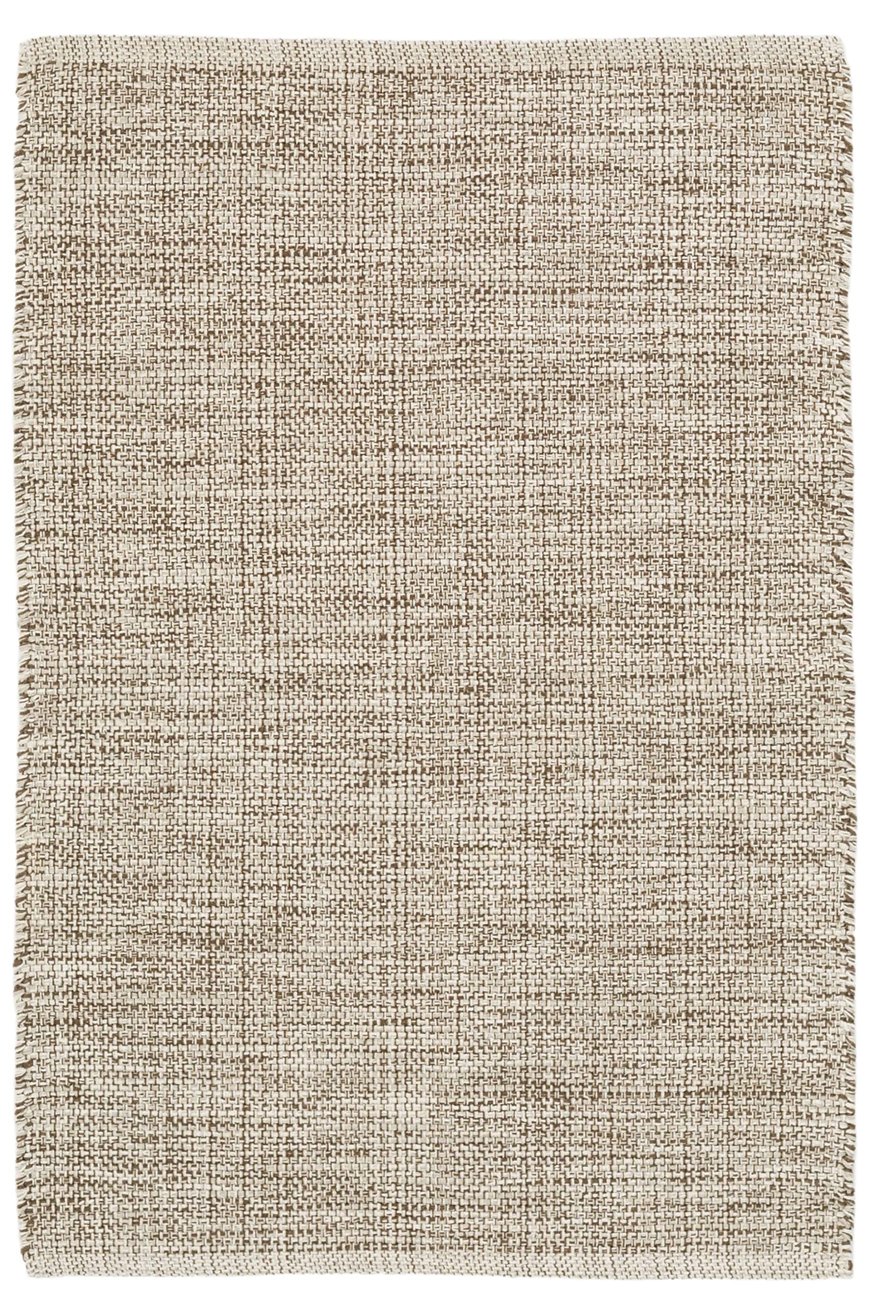 Dash and Albert Marled Cotton Area Rug - 2' x 3' Brown Solid Handwoven Accent Rug - Durable, Lightweight, High Traffic Areas Hallway, Bedroom, Living