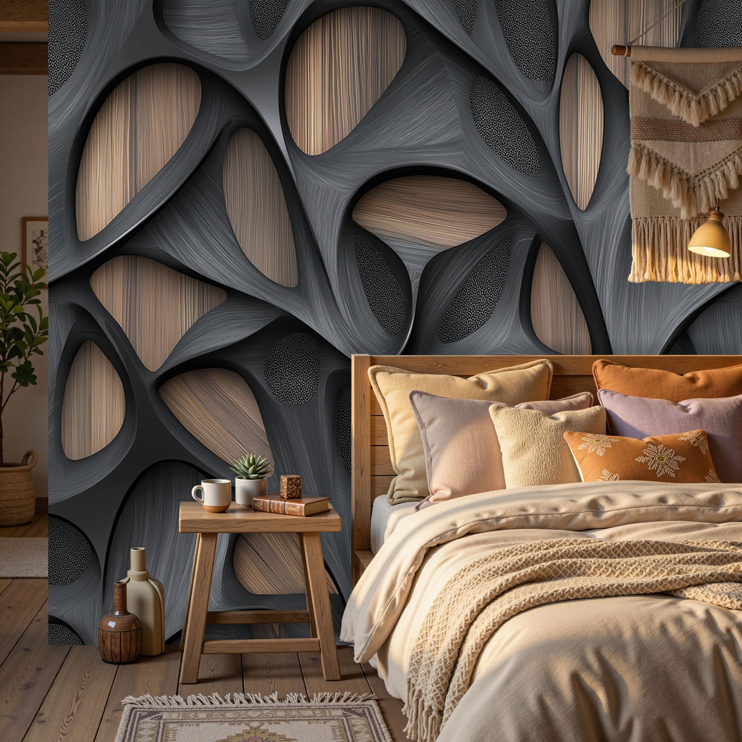 Papier Peint Mural 3D pour Salon et Chambre Décoration Intissé