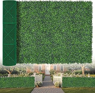 Artificial Boxwood Roll,60x120 in(50 sqft) UV-Anti Faux Ivy Grass Wall B...