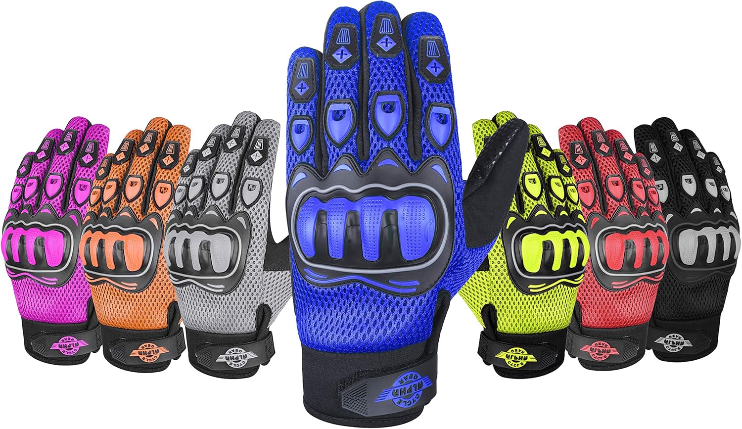 ALPHA CYCLE GEAR MOTO SPORTS GLOVES (BLACK/BLUE, SMALL) ALPHA CYCLE GEAR MOTO SPORTS GLOVES (BLACK/BLUE, SMALL)