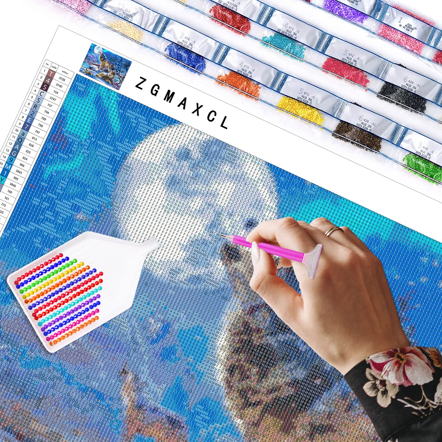 Amazon.co.jp: ZGMAXCL 5D ダイヤモンドアート セット 全面貼り