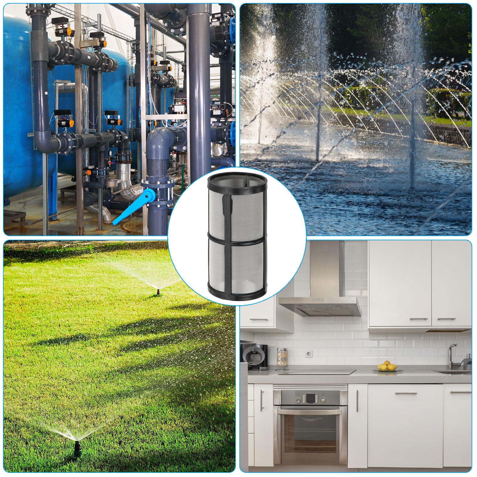 PATIKIL 1-Inch Water Pump Strainer Filter With 80 Mesh Stainless Screen - Perfect For Garden Irrigation Systems