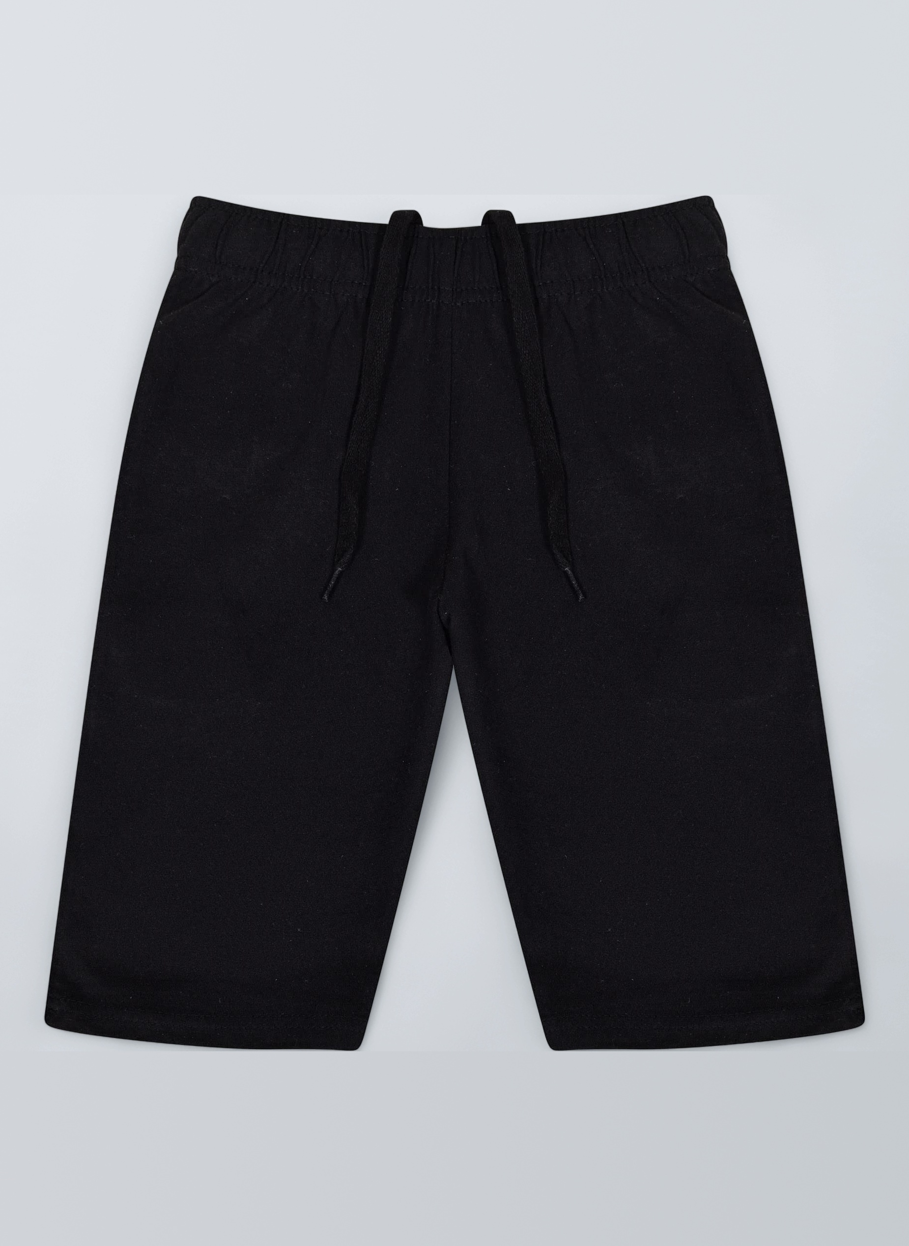 Boys Cotton Stretch Black Shorts 5-13 Years Casual Summer Cool Lightweight Pants for Indoor Outdoor Occasions Knee Length 13 Years