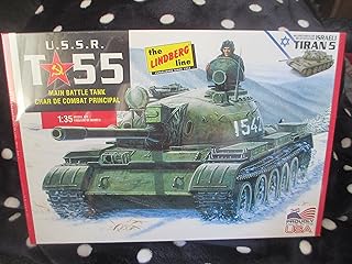 #hl415 Lindberg USSR T-55 Tank 1/35 Scale Plastic Model Kit, Needs Assembly