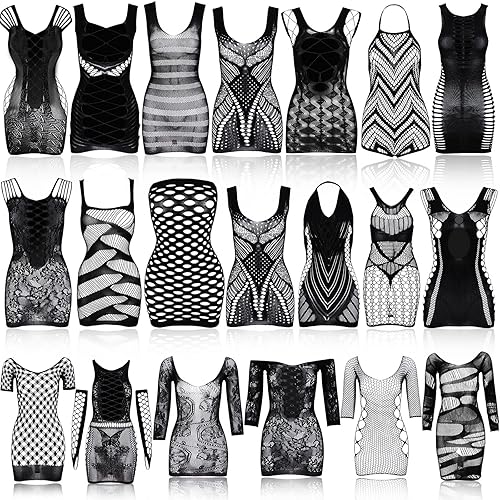 Jadive 20 Pairs Women Lingerie Black Lingerie Dress Dark Tights for Women - Black