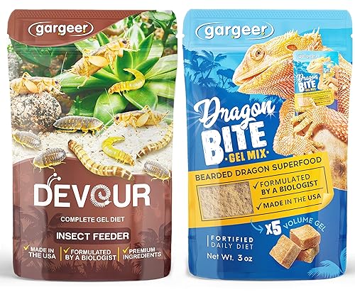 Bundle of Bearded Dragon Complete Gel Diet Food + Bugs