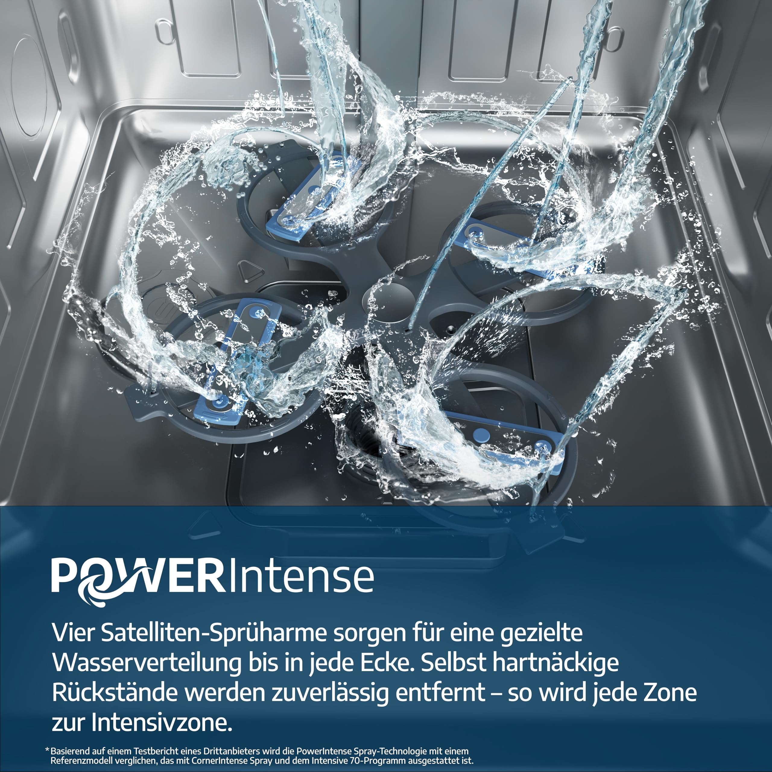 Beko BDSN36462XP Einbau-Geschirrspüler 60 cm, teilintegriert, verschiebbarer Besteckkorb, PowerIntense, SensorAdapt, HomeWhiz, 14 Maßgedecke