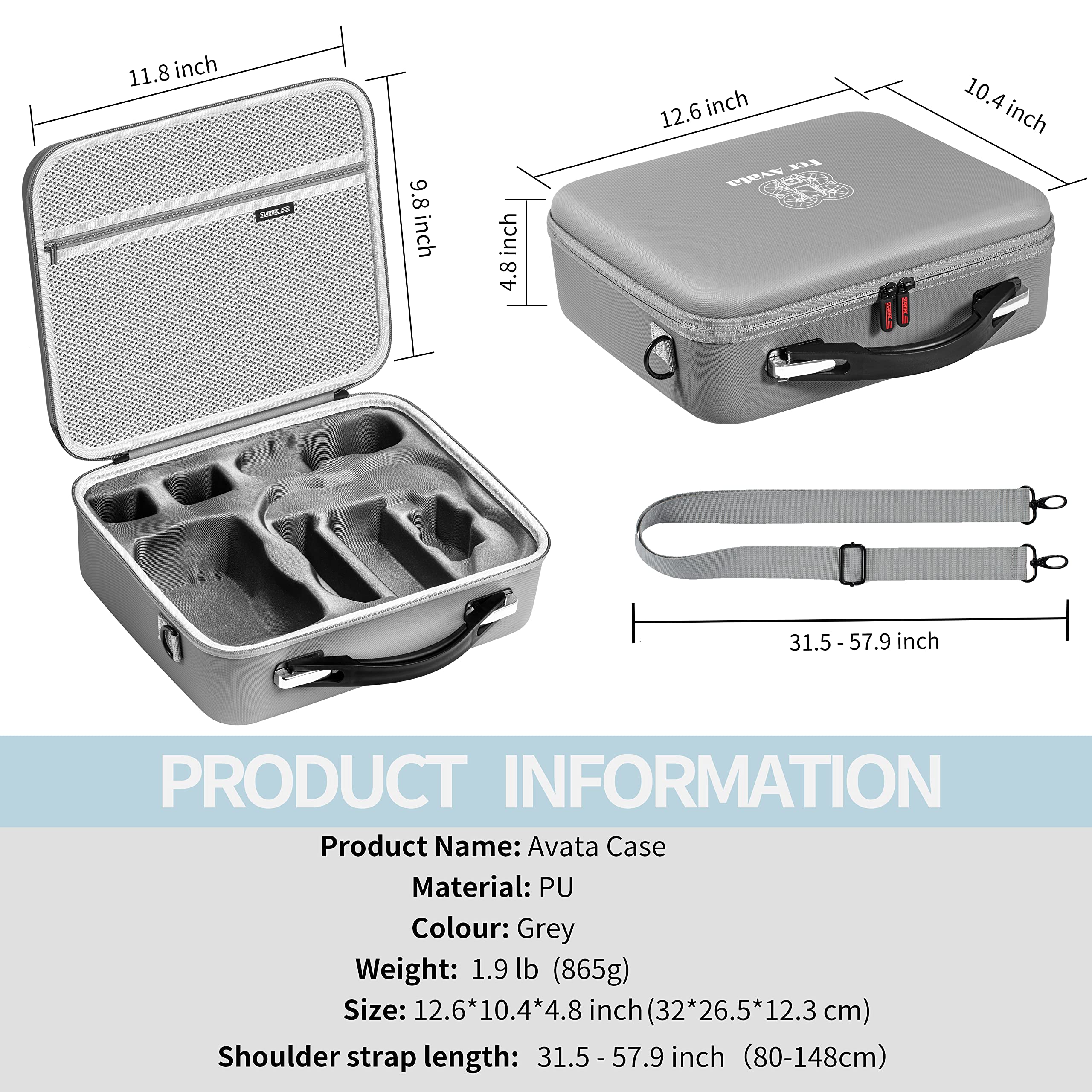 STARTRC Carrying Case for DJI Avata Pro-View Combo Accessories,Portable Travel Bag for DJI Avata with DJI Goggles 2/Goggles Integra, Compatible with DJI RC Motion/RC Motion 2