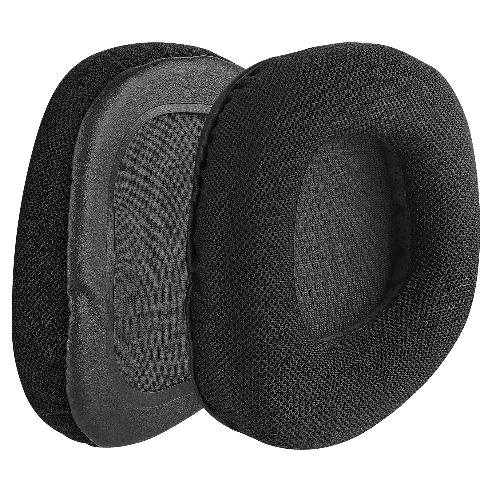 Geekria Comfort Mesh Fabric Replacement Ear Pads for Corsair Void/Void v2/Void Pro/Pro RGB/Void Elite/EliteRGB/Surround Wired & Wireless RGB USB Gaming Headphones (Black) - Image 2