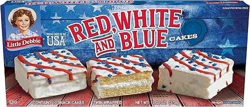 Little Debbie Red, White, & Blue Vanilla Cakes