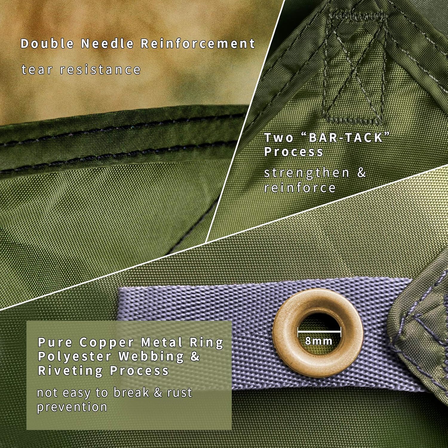 Unigear Hammock Rain Fly Camping Tarp, 15x14FT/12x10FT Multifunctional Waterproof Tent Tarp, Lightweight and Compact for Backpacking, Hiking, Traveling : Sports & Outdoors