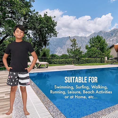 Miniatura 5 de North 15 Traje de baño para niños, traje de baño con bandera de Estados Unidos, traje de baño de playa de secado rápido, traje de baño para