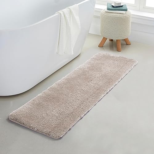 Miniatura 47 de YHF - Alfombras de baño de 20 x 32 pulgadas, extra gruesas y suaves, de microfibra peluda, lavables a máquina, alfombras de baño absorbentes, tapete