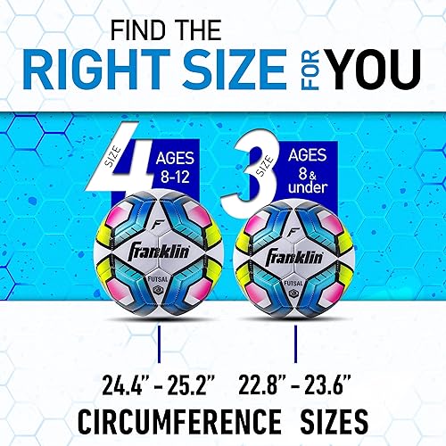 Miniatura 9 de Franklin Sports Balón de fútbol sala - Balón de fútbol sala - Balón de fútbol sala para interiores y exteriores