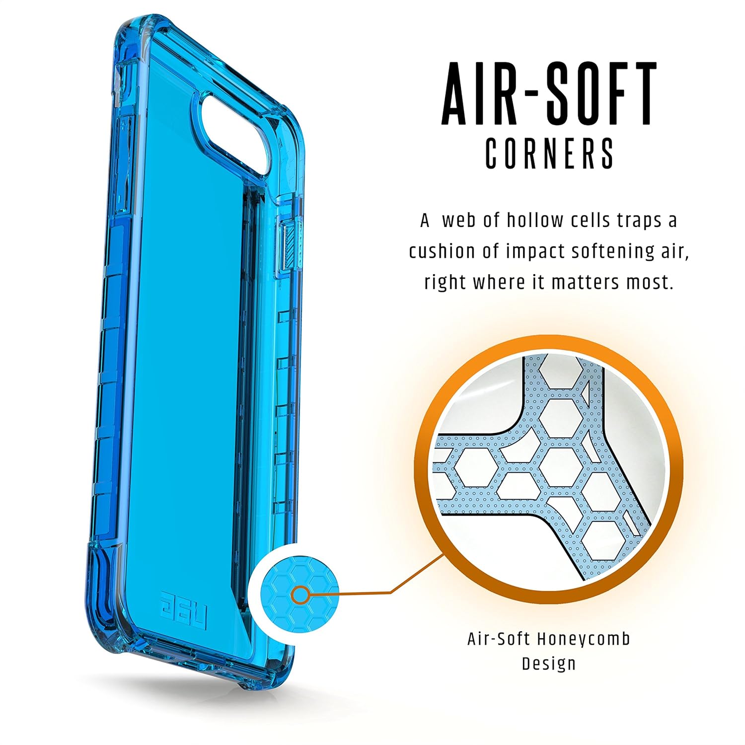 Up To 40% OFF URBAN ARMOR GEAR UAG iPhone 8 Plus/iPhone 7 Plus/iPhone 6s Plus [5.5-inch Screen] Plyo Feather-Light Rugged [Glacier] Military Drop Tested iPhone Case