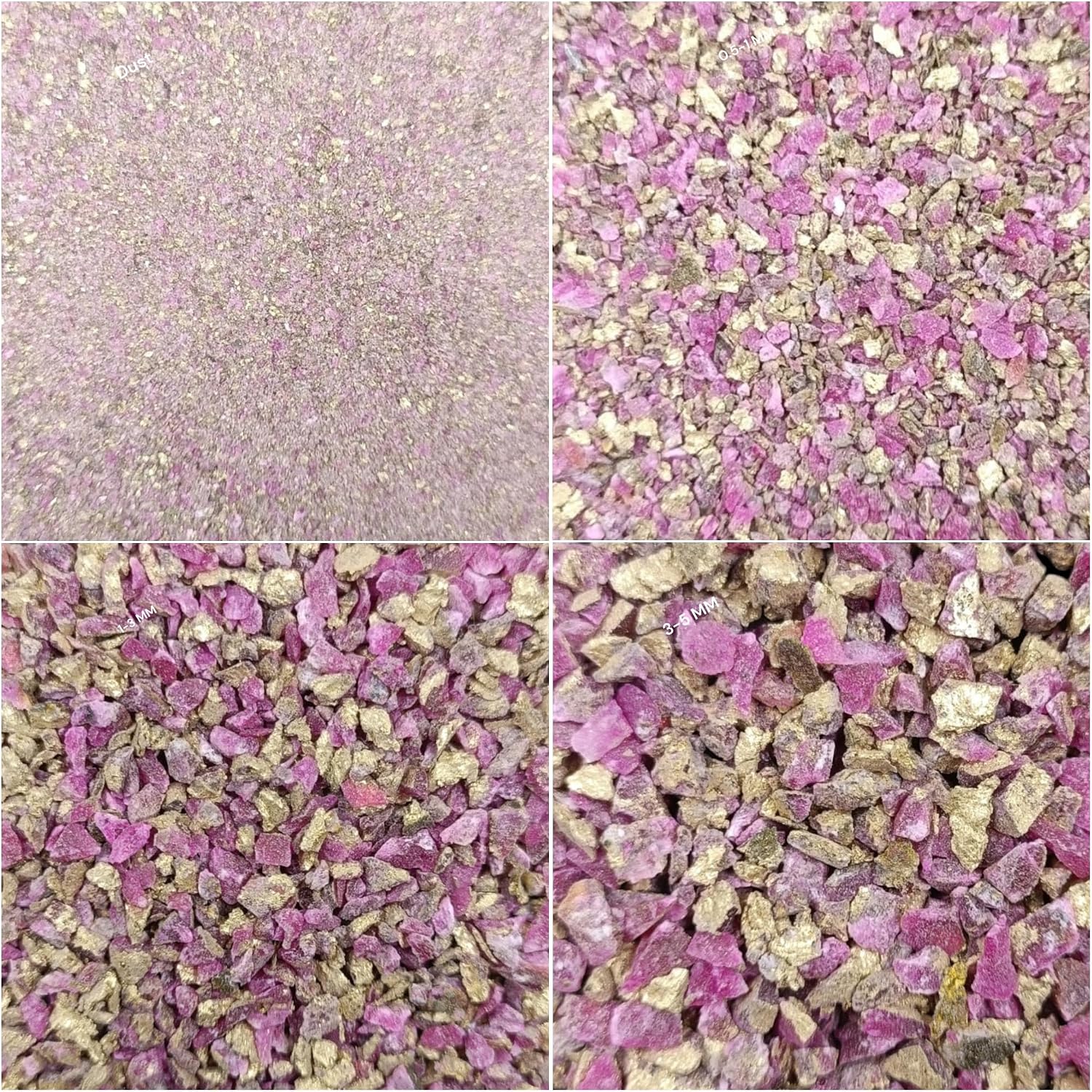 Pink Copper Turquoise Raw Stone Chips | All Sizes Available | 0.5–1 mm, 1–3 mm, 3–5 mm | Gemstone Dust & Crystal Inlay Material