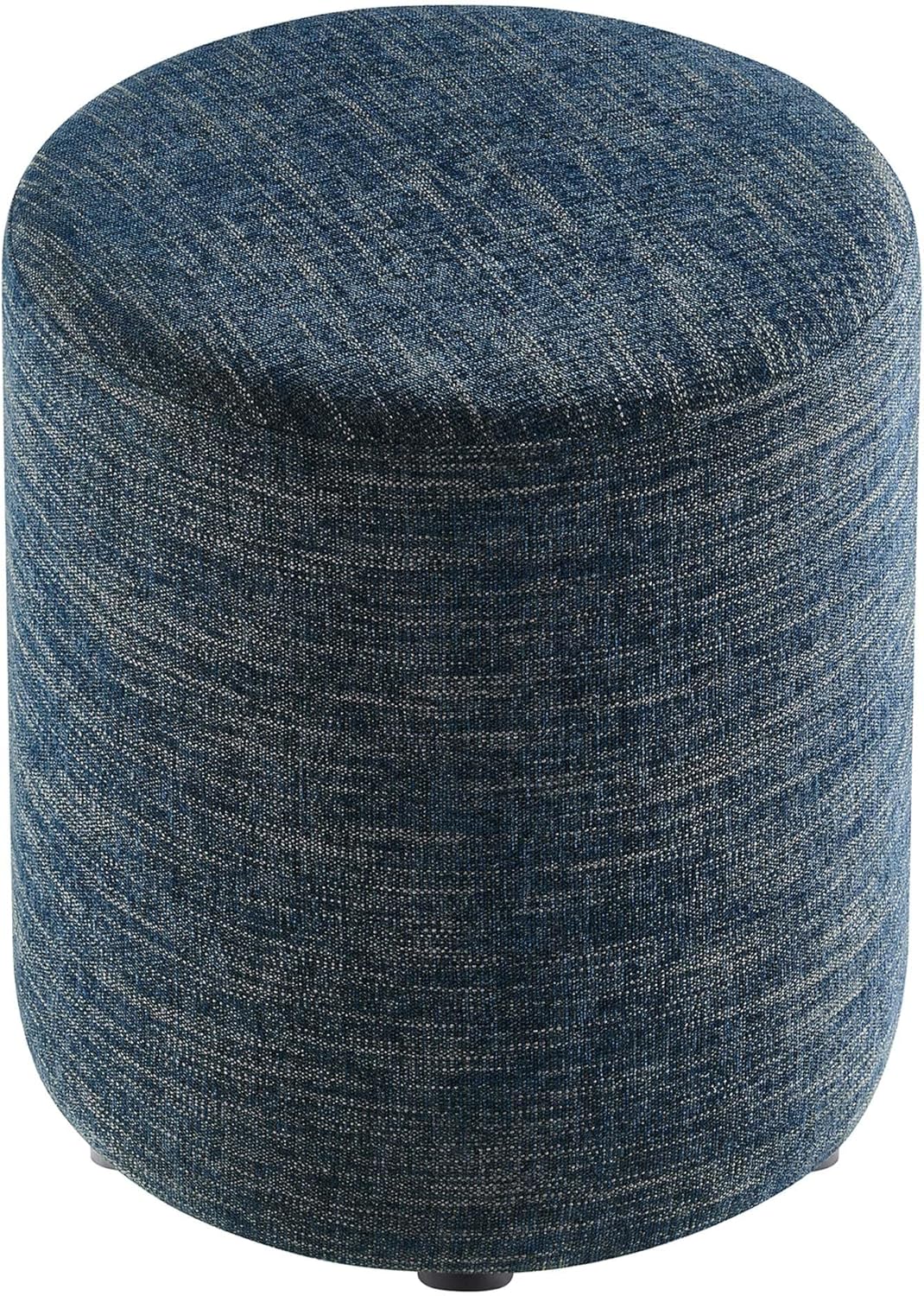 Modway 16" Round Woven Heathered Fabric Upholstered Upholstered Ottoman