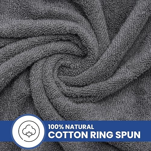 Miniatura 3 de Linteum Textile - Juego de 6 toallas, 16 x 28 pulgadas, 100% algodón suave, sin torsión, 16 hilos individuales hilado en anillo, toallas de mano y