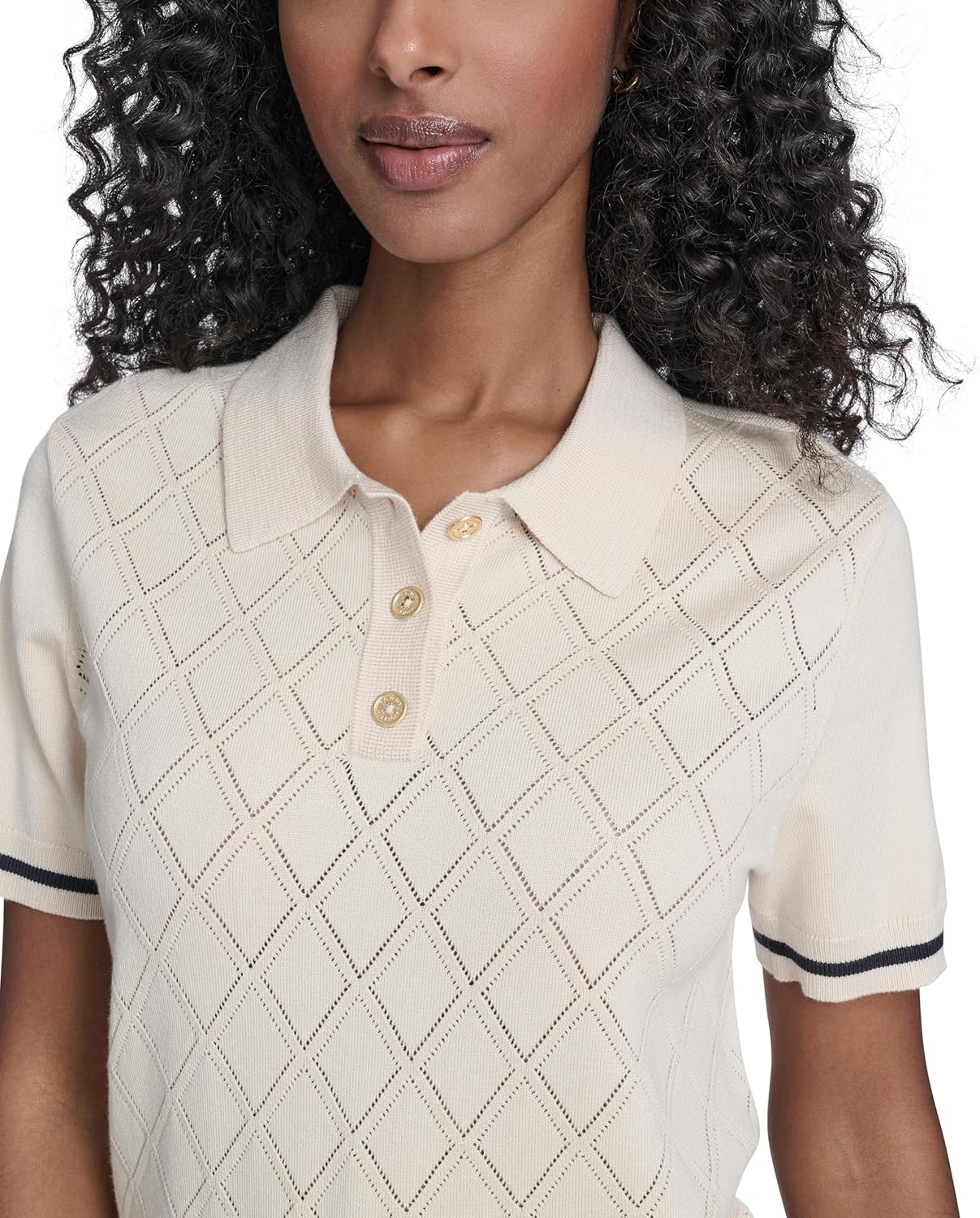 Tommy Hilfiger Womens Short Sleeve Johnny Collar Polo Sweater - Image 6