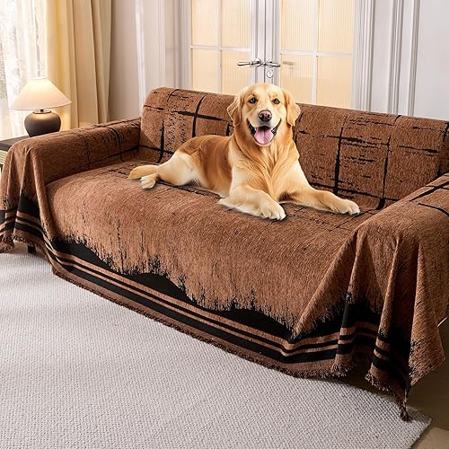 Funda de sofá antideslizante estilo bohemio, apta para mascotas, funda protectora de muebles multiusos para perros, apta para mascotas, lavable
