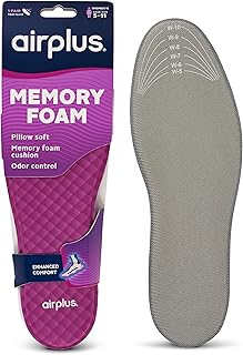 Airplus Memory Comfort Shoe Insoles With Memory Foam for Pressure Relief, Ideal For Men