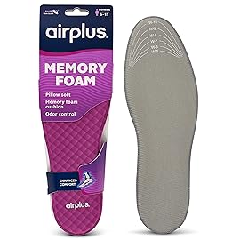 Airplus Memory Comfort Shoe Insoles With Memory Foam for Pressure Relief, Ideal For Men and Women