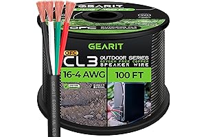 GearIT 16/4 Outdoor Rated Speaker Wire for Direct Burial, 100 ft
